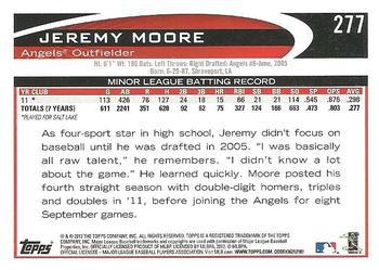 2012 Topps #277 Jeremy Moore Back