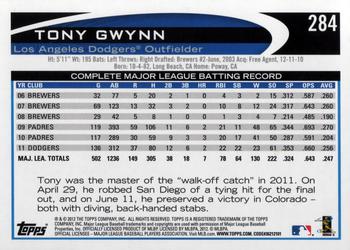 2012 Topps #284 Tony Gwynn Back