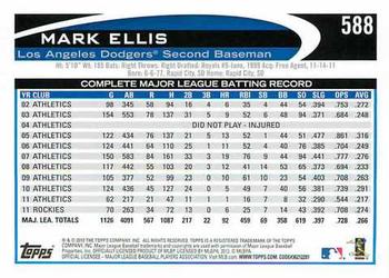 2012 Topps #588 Mark Ellis Back