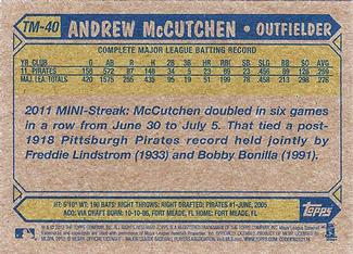 2012 Topps - 1987 Topps Minis #TM-40 Andrew McCutchen Back