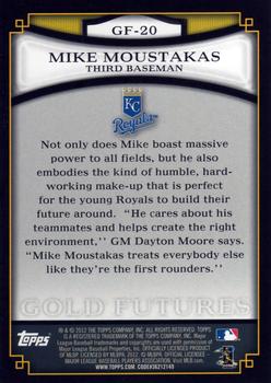 2012 Topps - Gold Futures #GF-20 Mike Moustakas Back