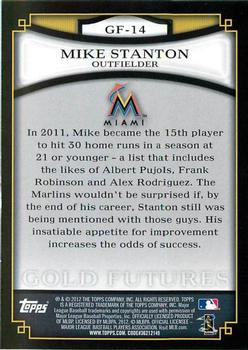 2012 Topps - Gold Futures #GF-14 Mike Stanton Back