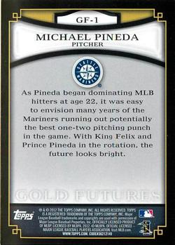 2012 Topps - Gold Futures #GF-1 Michael Pineda Back