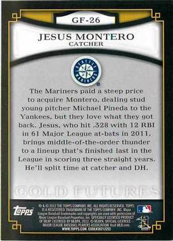 2012 Topps - Gold Futures #GF-26 Jesus Montero Back