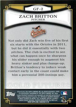 2012 Topps - Gold Futures #GF-2 Zach Britton Back
