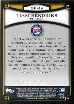 2012 Topps - Gold Futures #GF-49 Liam Hendriks Back