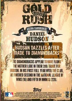 2012 Topps - Gold Rush Wrapper Redemption (Series 1) #16 Daniel Hudson Back