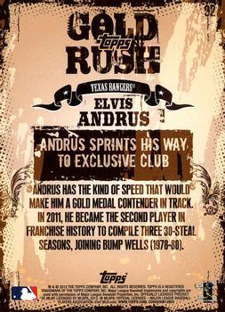 2012 Topps - Gold Rush Wrapper Redemption (Series 1) #92 Elvis Andrus Back