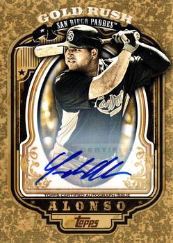 2012 Topps - Gold Rush Wrapper Redemption Autographs #66 Yonder Alonso Front