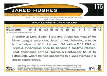 2012 Topps - Gold Sparkle #175 Jared Hughes Back