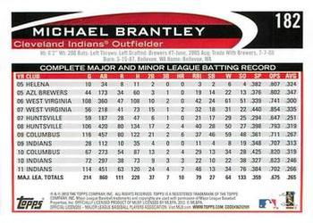 2012 Topps - Gold Sparkle #182 Michael Brantley Back