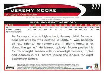 2012 Topps - Gold Sparkle #277 Jeremy Moore Back