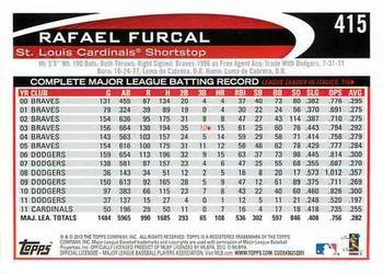 2012 Topps - Gold Sparkle #415 Rafael Furcal Back