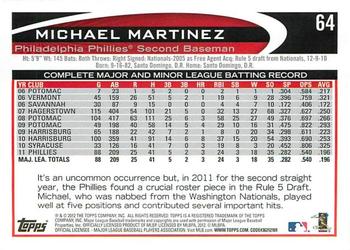 2012 Topps - Gold Sparkle #64 Michael Martinez Back