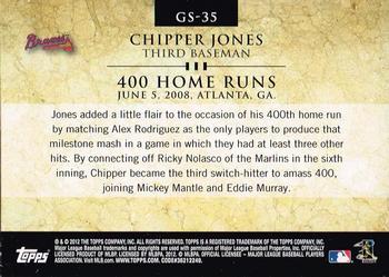 2012 Topps - Gold Standard #GS-35 Chipper Jones Back