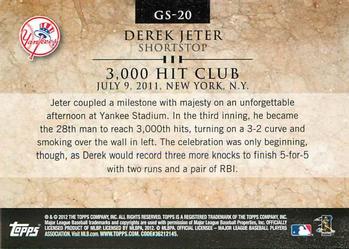 2012 Topps - Gold Standard #GS-20 Derek Jeter Back