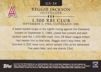 2012 Topps - Gold Standard #GS-34 Reggie Jackson Back