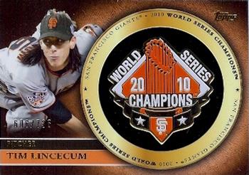 2012 Topps - Gold World Series Champion Commemorative Pins #GCP-TL Tim Lincecum Front