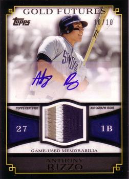 2012 Topps - Gold Futures Autograph Relics #GFAR-AR Anthony Rizzo Front