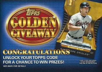 2012 Topps - Golden Giveaway Code Cards #GGC-18 Cal Ripken Jr. Front