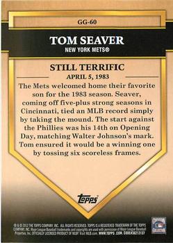 2012 Topps - Golden Greats #GG-60 Tom Seaver Back