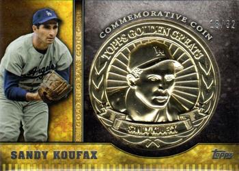 2012 Topps - Golden Greats Coins #GGC-SK Sandy Koufax Front