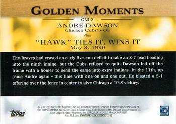 2012 Topps - Golden Moments (Series 1) #GM-8 Andre Dawson Back