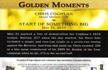 2012 Topps - Golden Moments Autographs #GMA-CC Chris Coghlan Back