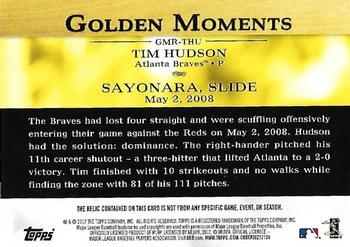 2012 Topps - Golden Moments Relics #GMR-THU Tim Hudson Back