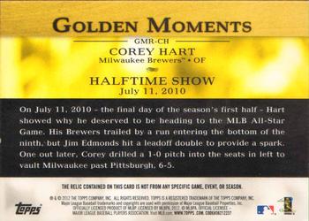 2012 Topps - Golden Moments Relics #GMR-CH Corey Hart Back