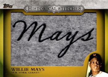 2012 Topps - Historical Stitches #HS-WM Willie Mays Front