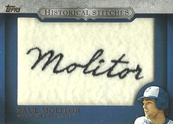 2012 Topps - Historical Stitches #HS-PM Paul Molitor Front