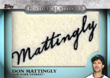 2012 Topps - Historical Stitches #HS-DM Don Mattingly Front