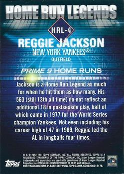 2012 Topps - Prime Nine Home Run Legends #HRL-4 Reggie Jackson Back