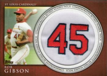 2012 Topps - Retired Number Patches #RN-BG Bob Gibson Front