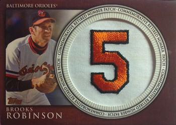 2012 Topps - Retired Number Patches #RN-BR Brooks Robinson Front