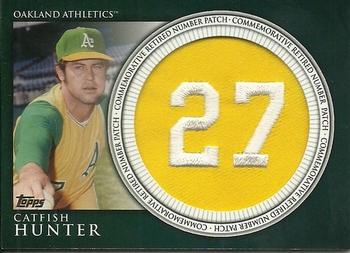 2012 Topps - Retired Number Patches #RN-CH Catfish Hunter Front