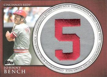 2012 Topps - Retired Number Patches #RN-JB Johnny Bench Front