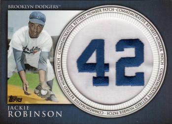 2012 Topps - Retired Number Patches #RN-JR Jackie Robinson Front