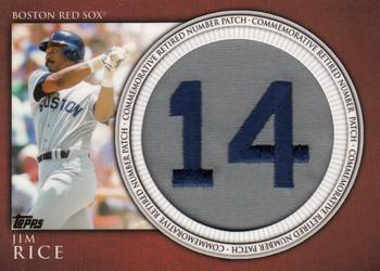 2012 Topps - Retired Number Patches #RN-JRI Jim Rice Front