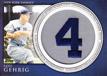 2012 Topps - Retired Number Patches #RN-LG Lou Gehrig Front