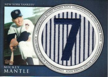 2012 Topps - Retired Number Patches #RN-MM Mickey Mantle Front