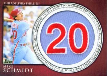 2012 Topps - Retired Number Patches #RN-MS Mike Schmidt Front