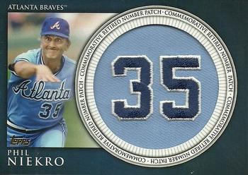 2012 Topps - Retired Number Patches #RN-PN Phil Niekro Front
