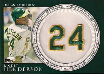 2012 Topps - Retired Number Patches #RN-RH Rickey Henderson Front