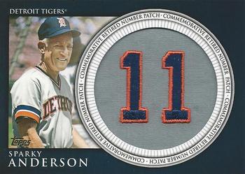 2012 Topps - Retired Number Patches #RN-SA Sparky Anderson Front