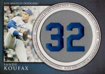 2012 Topps - Retired Number Patches #RN-SK Sandy Koufax Front