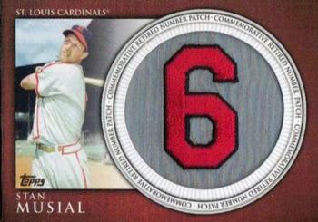2012 Topps - Retired Number Patches #RN-SM Stan Musial Front