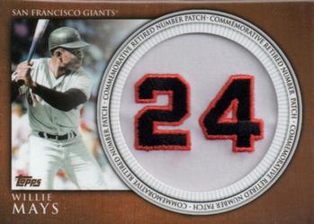 2012 Topps - Retired Number Patches #RN-WM Willie Mays Front