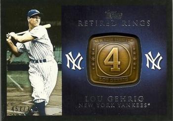2012 Topps - Retired Rings #RR-LG Lou Gehrig Front